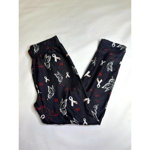White Awareness Ribbon With Roses And Butterflies Buttery Soft Boutique Leggings